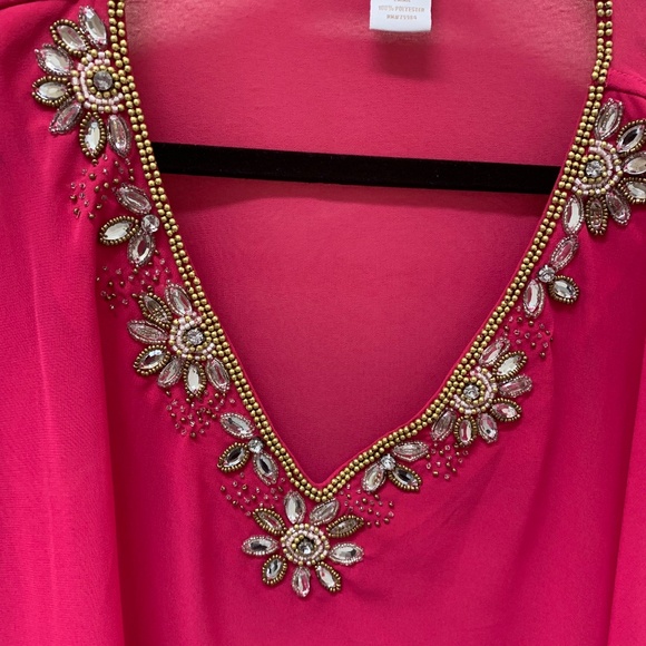 Elegant Dark Pink Blouse - Picture 2 of 6